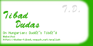 tibad dudas business card